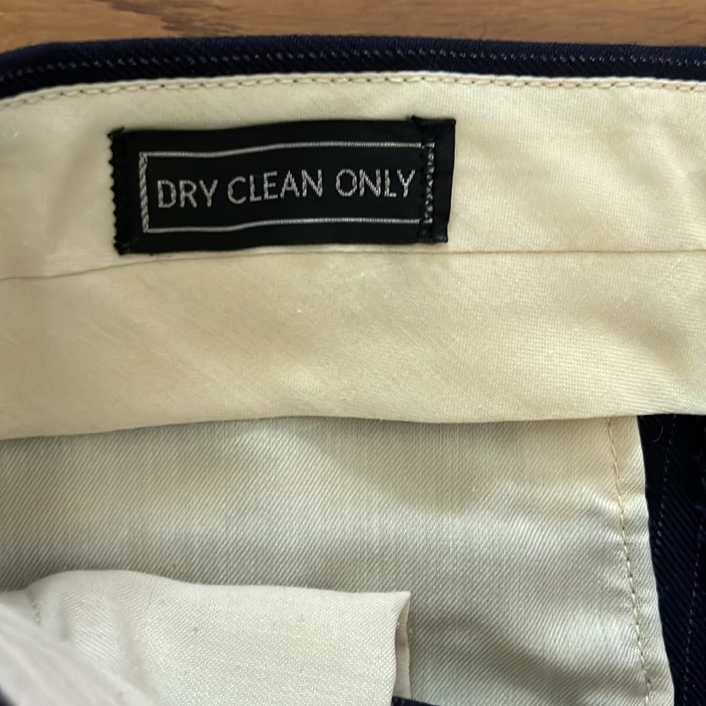 Vintage Navy Wool Pinstripe Trousers - Picture 13 of 16